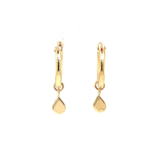Raindrop® Charm 3/4" Hoop Earrings in 14k Gold