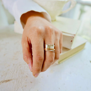 Spinner Ring in Sterling Silver w/ 14k Gold Filled Band