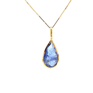 Tanzanite Raindrop® Pendant Necklace in 14k Solid Gold