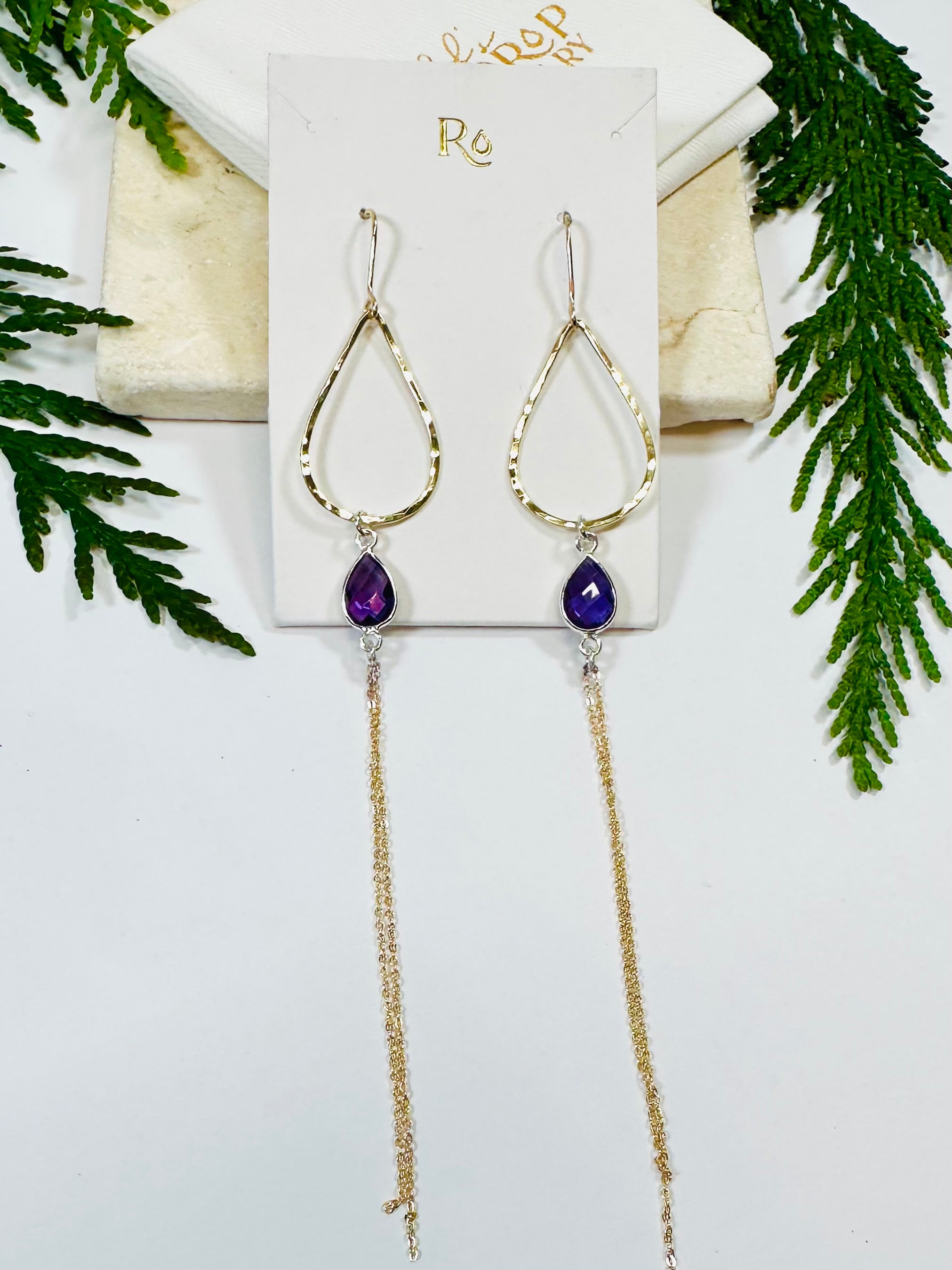 Stone Drop Earrings