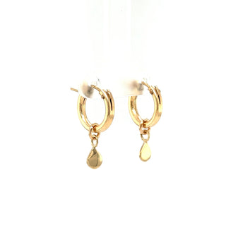 Raindrop® Charm 1/2" Huggie Hoop Earrings in 14k Gold