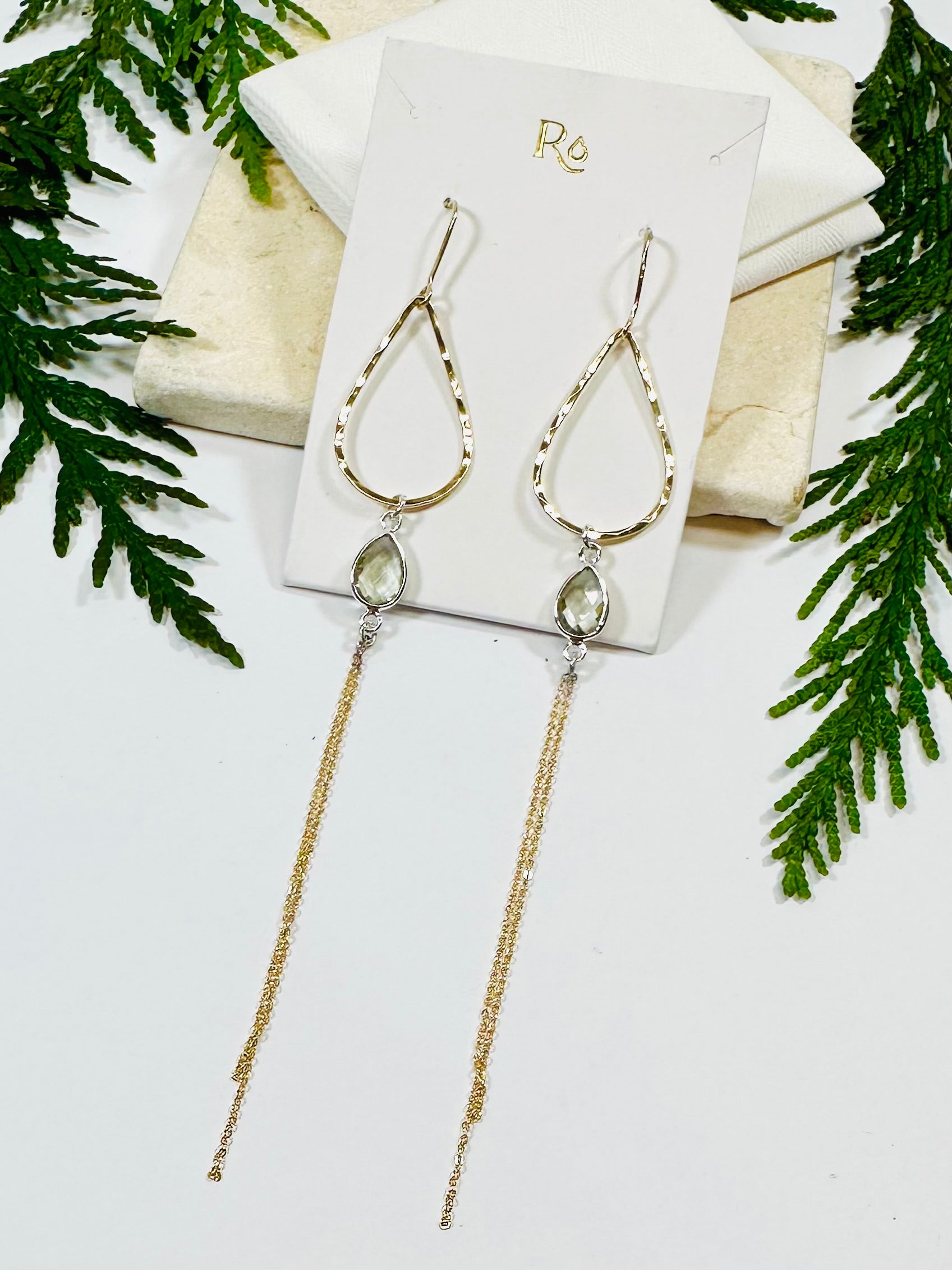 Stone Drop Earrings