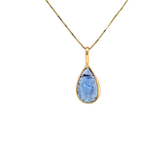 NEW! Blue Sapphire Raindrop® Pendant Necklace in 14k Solid Gold