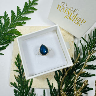 Labradorite Raindrop Ring