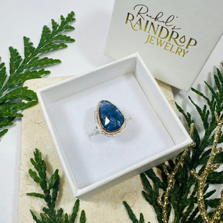Blue Sapphire Raindrop Ring