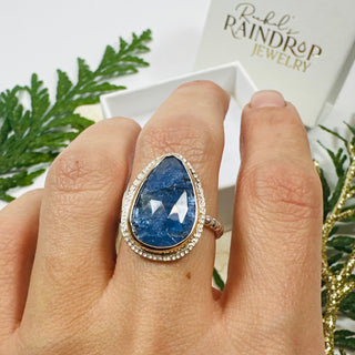 Blue Sapphire Raindrop Ring II
