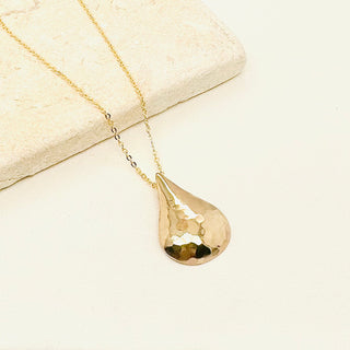 Hammered Raindrop® Pendant Necklace in 14k Gold Filled