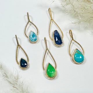 Tanzanite Beaded Raindrop Pendant