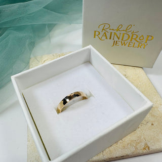 14k Gold Filled Hammered Band Ring - Size 7