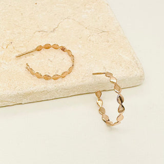Mini Infinity Raindrop® Hoop Earrings in 14k Solid Rose Gold