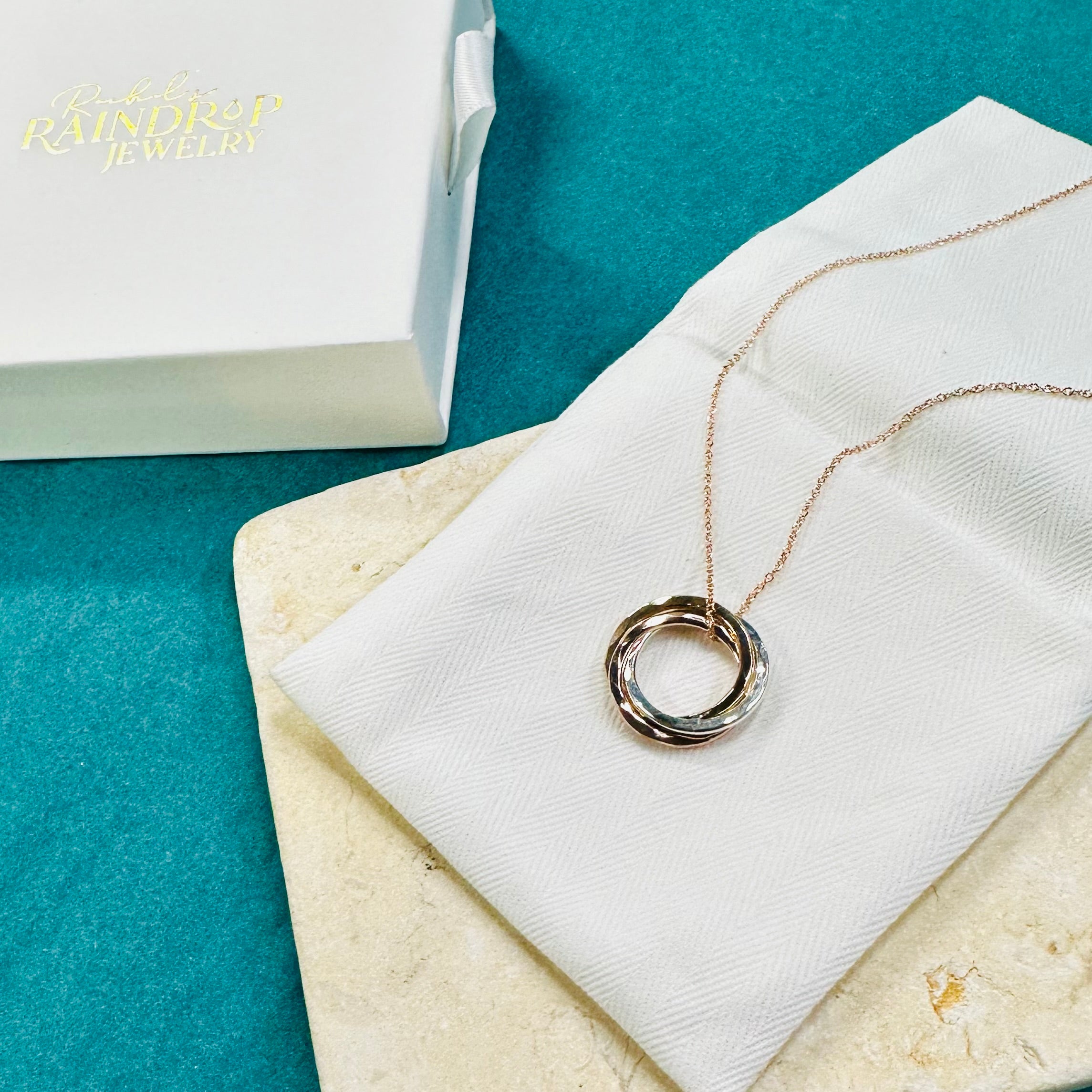 Triple Ring Pendant Necklace