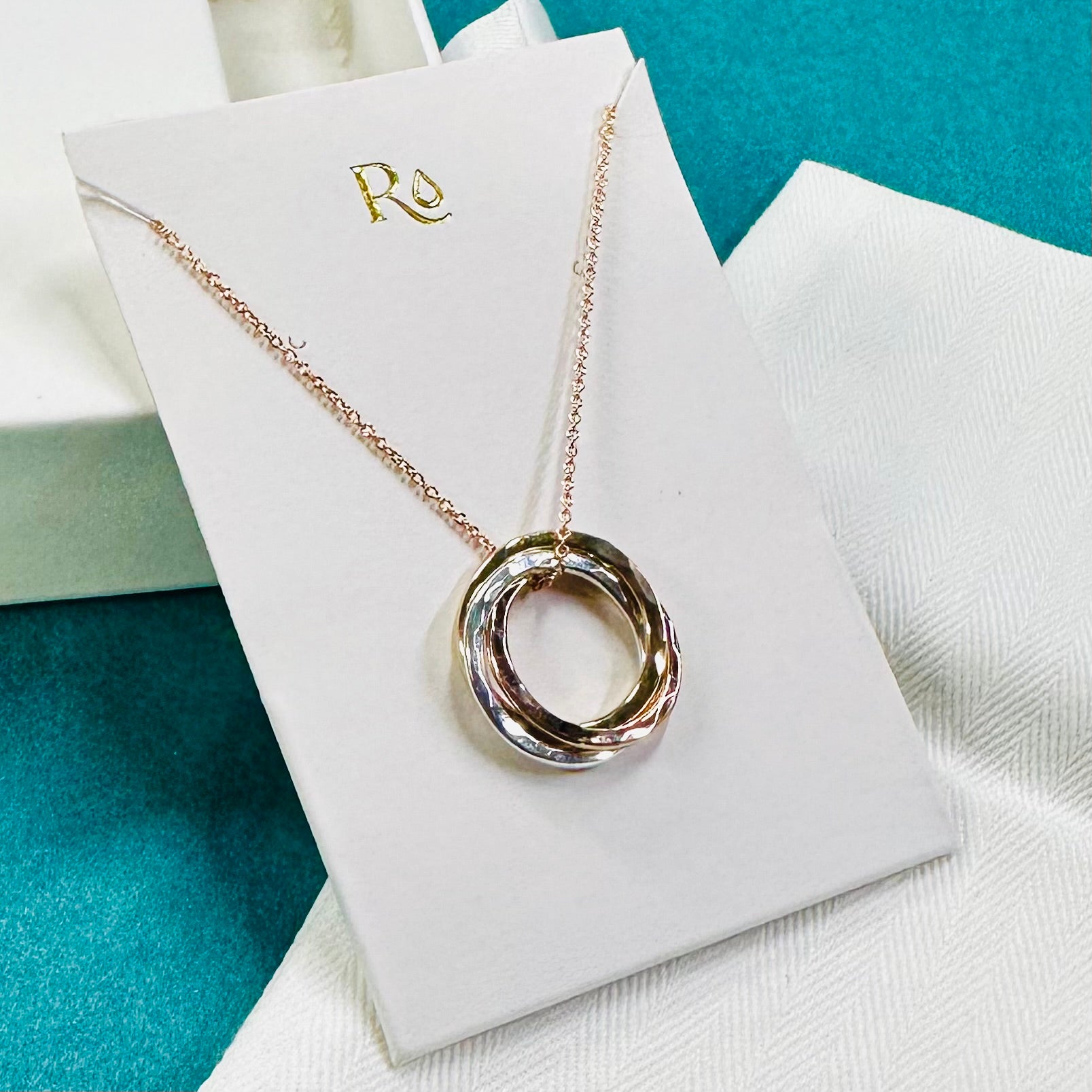 Triple Ring Pendant Necklace