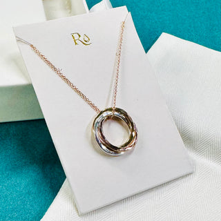 Triple Ring Pendant Necklace