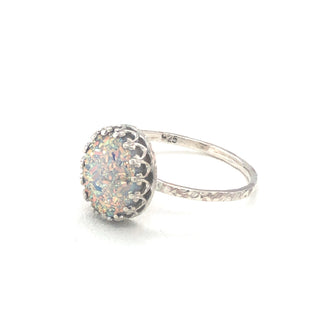 White Druzy Queen Ring